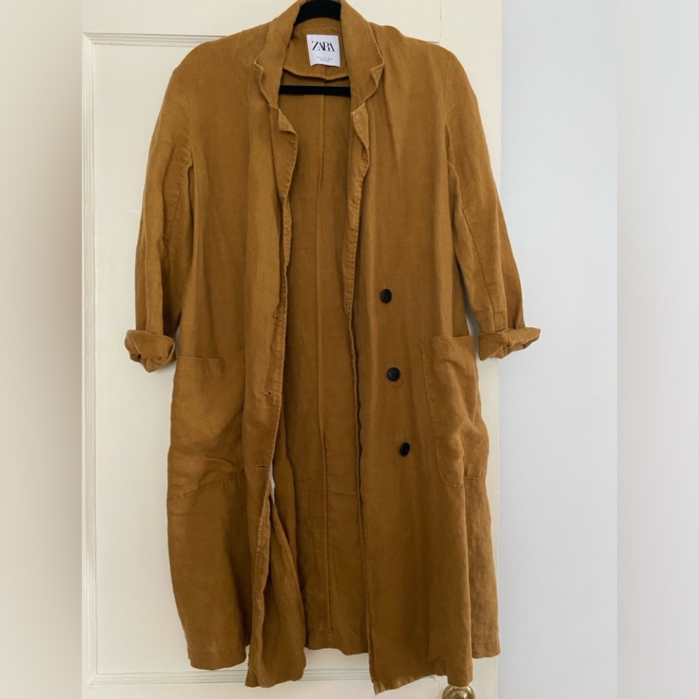 ZARA Linen Blend Trench